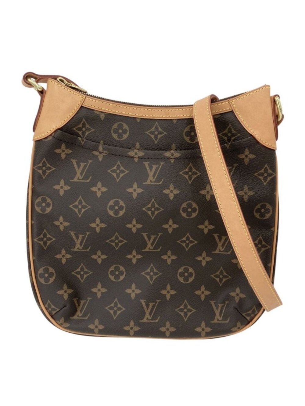 Louis Vuitton Shoulder Bag Odeon PM Crossbody Monogram Canvas Brown Gold